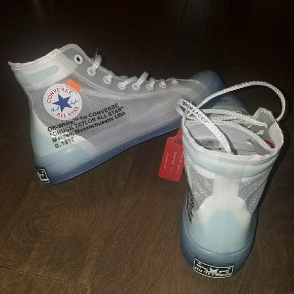 off white converse size 4